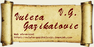 Vuleta Gazikalović vizit kartica